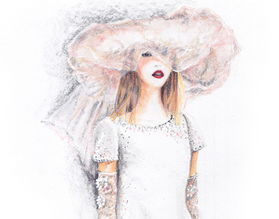 Chanel Spring 2015 Couture Bride Fashion Illustration