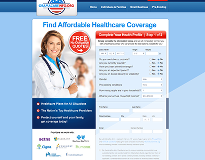 Obama Care Info | Landing Page