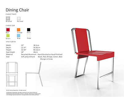 Dining chair design for Emeco