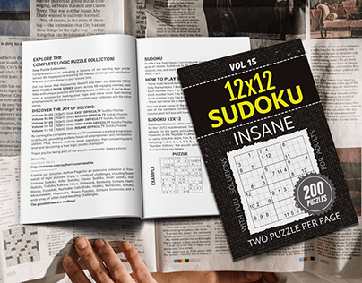 Insane Sudoku 12x12 Puzzles For Adults - Vol 15