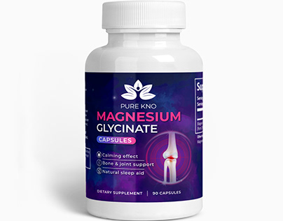 Magnesium Glycinate supplement label design