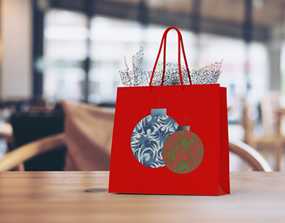 Christmas Ornament Gift Bag Design