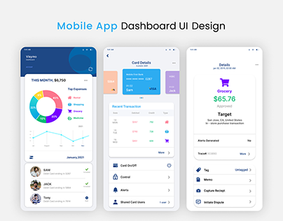 Mobile Dashboard UI Design