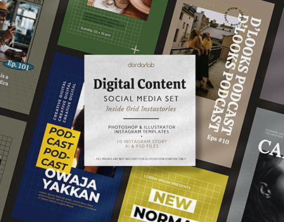 Grid, Digital Content Instagram Pack