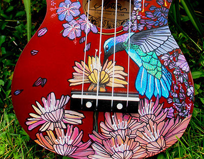 Custom hand painted ukulele for Debbie