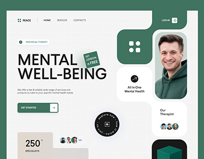 Header Exploration - Peace Mental Well being Website