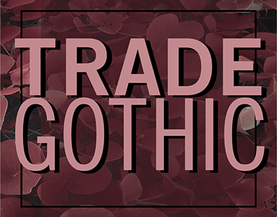 Trade Gothic Type Specimen Booklet