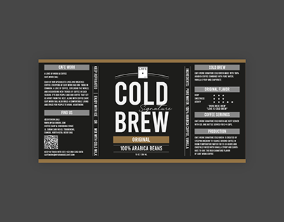 Cafe Cold Brew Bottle Design