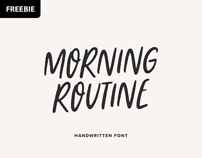 Free Download: Morning Routine Handwritten Font