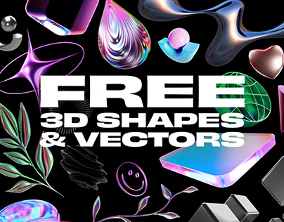 Project thumbnail - FREE 3D Shapes & Vectors - Design Assets