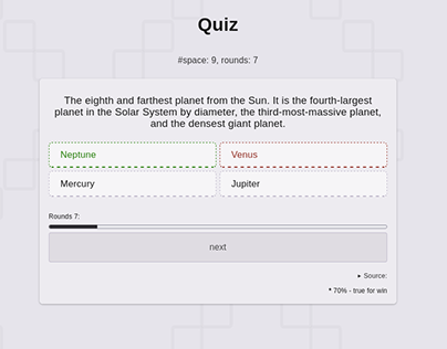 Quiz project UI/UX