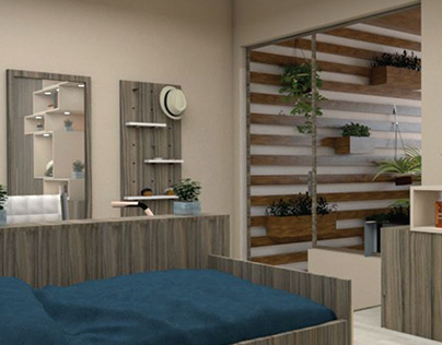 Interior Design for Teenagers Bedroom with Balcony