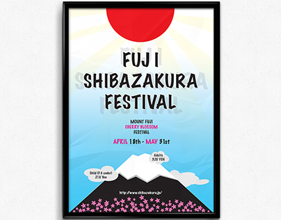 Fuji Shibazakura Festival Poster