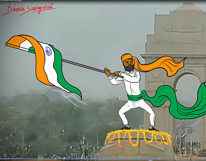 Animation on independence day of india 2018