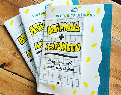 Animals + Arithmetic // riso printed zine