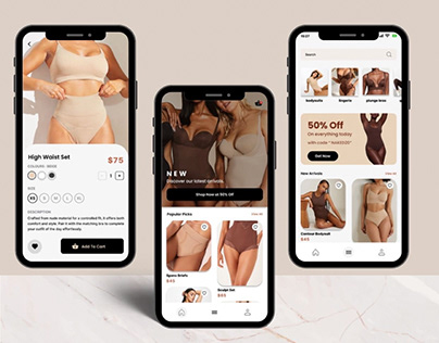 E- commerce app for shape wear brand
