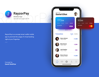 RayzorPay - Mobile App UI/UX Concept