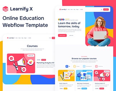 Learnify X - eLearning Webflow Template