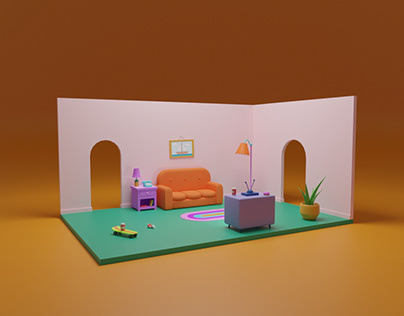 Simpsons Living Room 3D