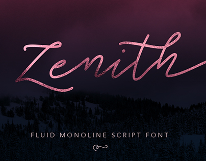 Zenith Monoline Script Font