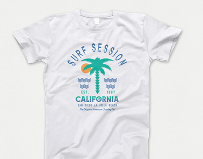 California, poser, surfing, print, t-shirt