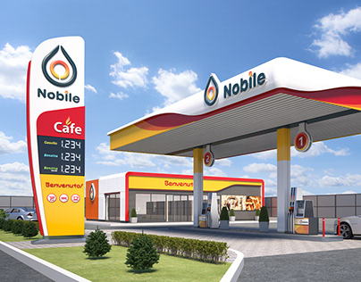 Visual design for gas stations Nobile