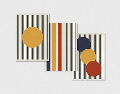 Bauhaus themed poster set - 3