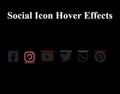 Icon Fill Hover Effects Social Media Buttons