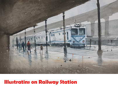 Railway Station Illustrations