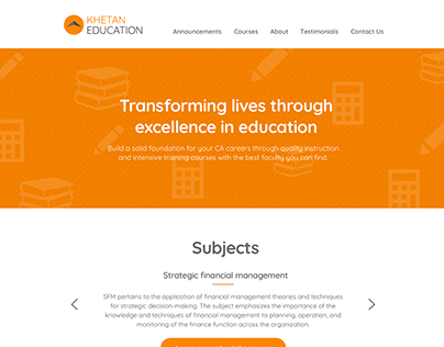 Website UI/UX for Khetan Education