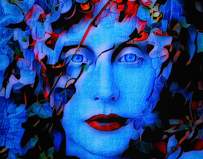 Studies In Blue, Black And Red (Lady Of The Wood)