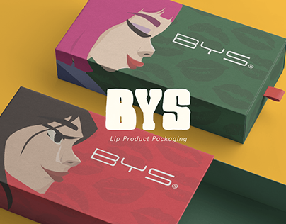 BYS Lip Product Packaging Character Illustrations