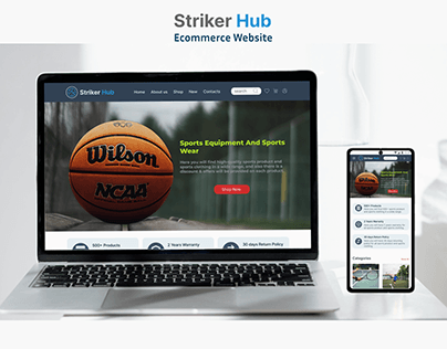 Striker Hub - Sports product Ecom website design