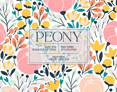 PEONY floral pattern