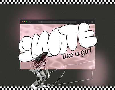 Landing page about girl's skateboarding