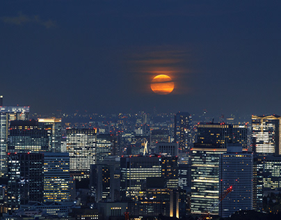 August 31 2023 blue moon in Tokyo