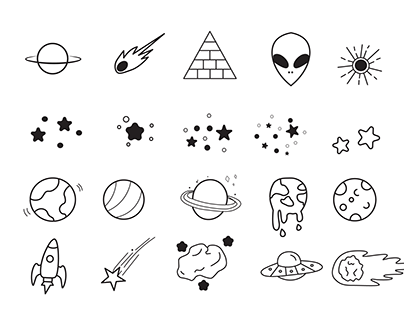 Cute Space Doodles