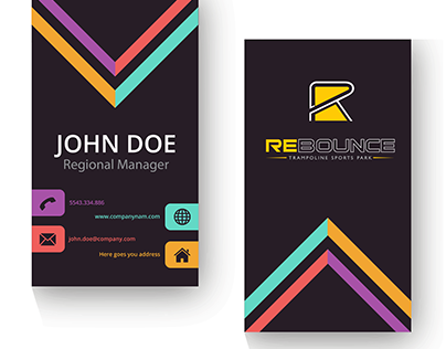 Business card for Trampoline company