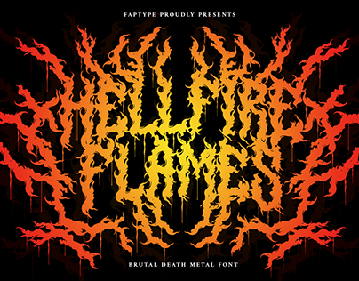 Free Download Hellfire Flames | Death Metal Font