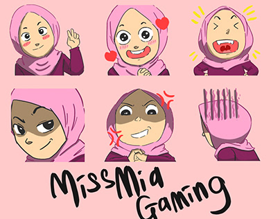 Miss Mia Gaming Emotes