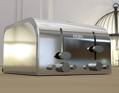 KRUPS Double Toaster 3D model (rendered)