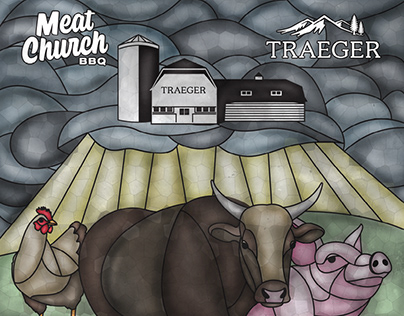 Stained Glass Window - Meat Church X Traeger