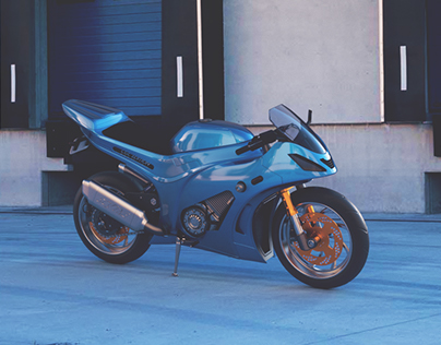 BLENDER 3D: MOTORCYCLE BLUE RANGER