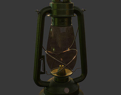 Game Asset Vintage lamp 3D Model