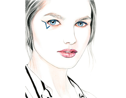 Anthony Vaccarello FW15 Beauty Look