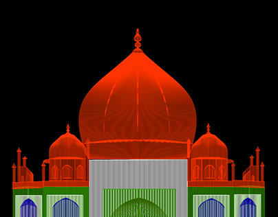 Tajmahal in different lighting effects using blend tool