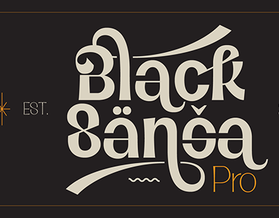 Black Sansa Thin - Retro Display Font