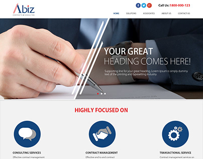 Website Home Page Design - Abiz