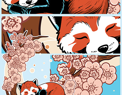 red panda illustration sample