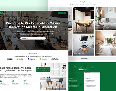 Co-workspace Landing page
